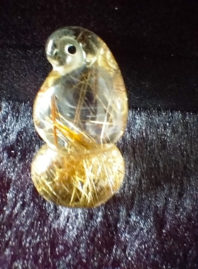 金发晶吊坠男女福禄寿 天然发晶牌挂件葫芦项链全净