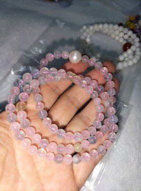 天然马卡龙色摩根石手链女生夏日多巴胺手串可爱ins风送闺蜜