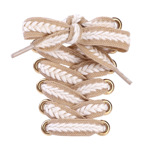 麦穗小白鞋鞋带女男彩黑卡其纯米白色扁平面包板鞋跑鞋编织携带绳