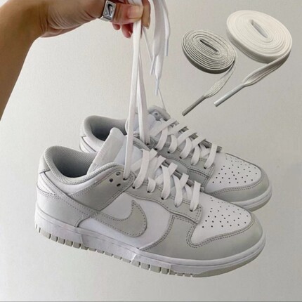 sb LOW鞋带耐黑白熊猫dunk克原版复古百搭扁宽防滑灰黑白色鞋带绳