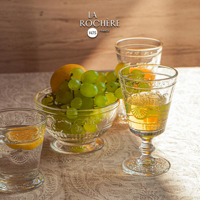 边集EDITOR法国LaRochère凡尔赛高脚酒杯法式玻璃水杯甜品碗碟