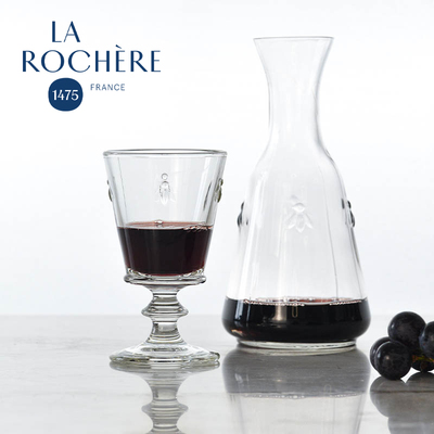 边集EDITOR法国LA ROCHERE蜜蜂酒杯马克杯玻璃水杯醒酒器高脚法式