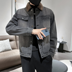 秋季潮高街痞帅休闲牛仔外套夹克XZ905-JK129#P75-控98图片