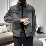 秋季潮高街痞帅休闲牛仔外套夹克XZ905-JK129#P75-控98，男装工装外套，星座905