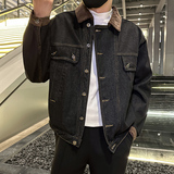 秋季潮高街痞帅休闲牛仔外套夹克XZ905-JK131#P80-控98，男装工装外套，星座905
