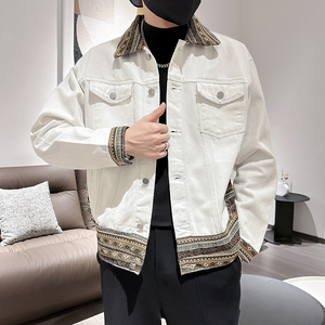 秋季潮高街痞帅休闲牛仔外套夹克XZ905-JK130#P80-控98图片