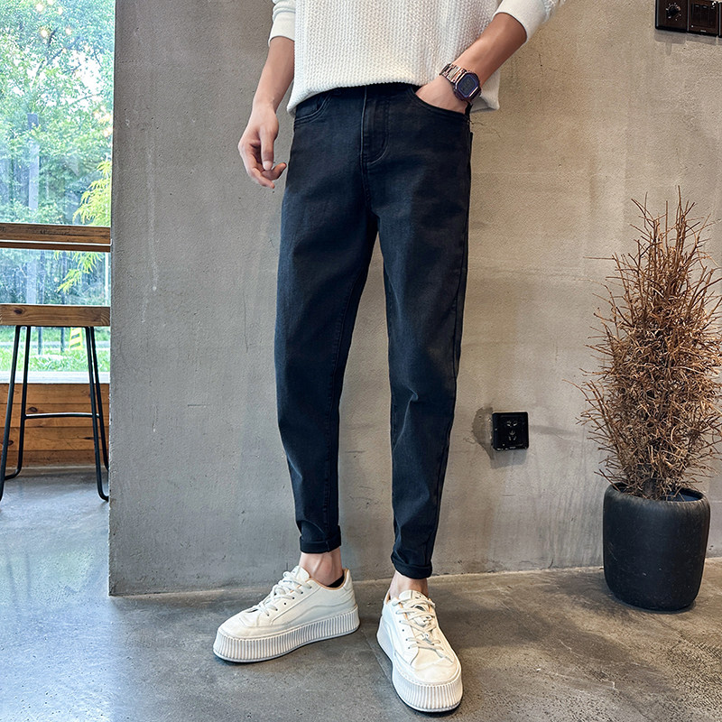 夏季潮弹力休闲修身牛仔裤夏季痞帅九分小脚裤N226#-P60-控88,男装牛仔裤,星座905
