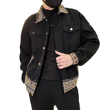 秋季潮高街痞帅休闲牛仔外套夹克XZ905-JK130#P80-控98，男装工装外套，星座905