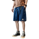 夏款牛仔短裤宽松直筒潮百搭高街五分中裤K166#-P45-控68，男装牛仔裤，星座905