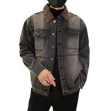 春季潮高街痞帅休闲牛仔外套夹克XZ905-JK129#P75，男装工装外套，星座905