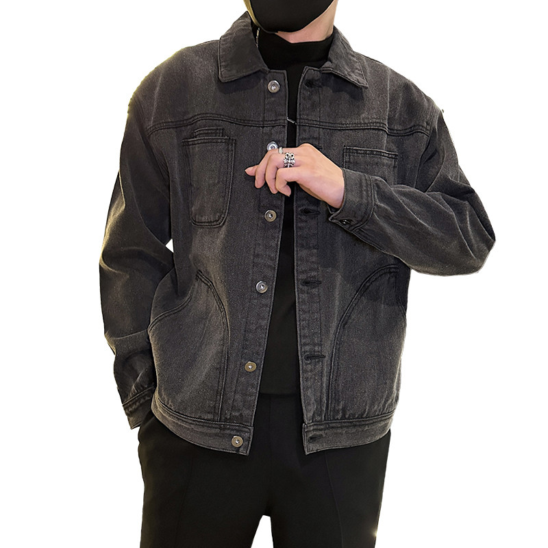 秋季潮高街痞帅休闲牛仔外套夹克XZ905-JK132#P75-控98,男装工装外套,星座905