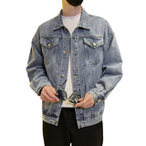 秋季潮高街痞帅休闲牛仔外套夹克XZ905-JK126#P70-控98，男装工装外套，星座905