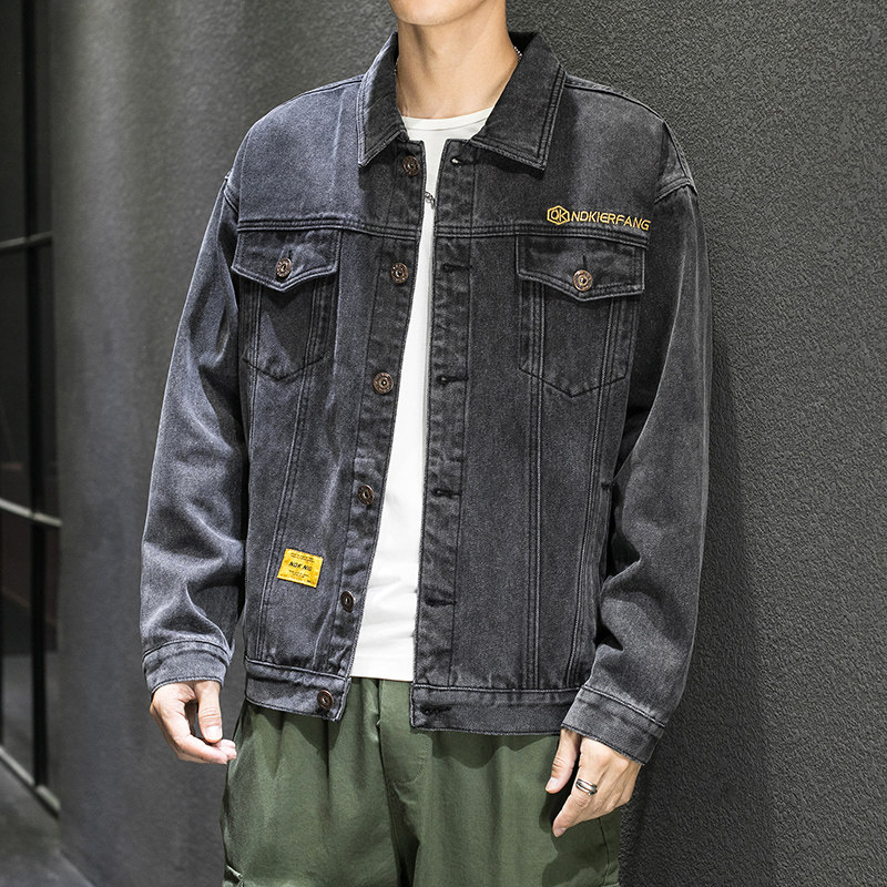 20主推M-5XL大码牛仔外套男韩版宽松刺绣潮牌ins夹克905-J102,男装夹克,星座905