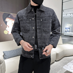 秋季潮高街痞帅休闲牛仔外套夹克XZ905-JK121#P70-控98图片