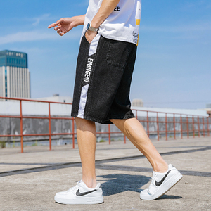 20夏季新款牛仔短裤男青年潮牌休闲五分裤量大从优-130-1#图片
