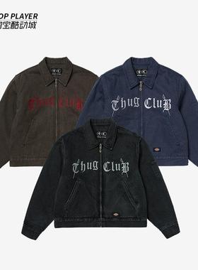 THUG CLUB x Dickies 男女新款印花水洗牛仔外套工装夹克休闲外套