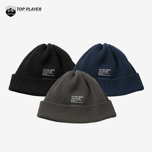 24AW N.HOOLYWOOD Cap Watch 军事贴标纯色针织毛线帽冷帽 TPES