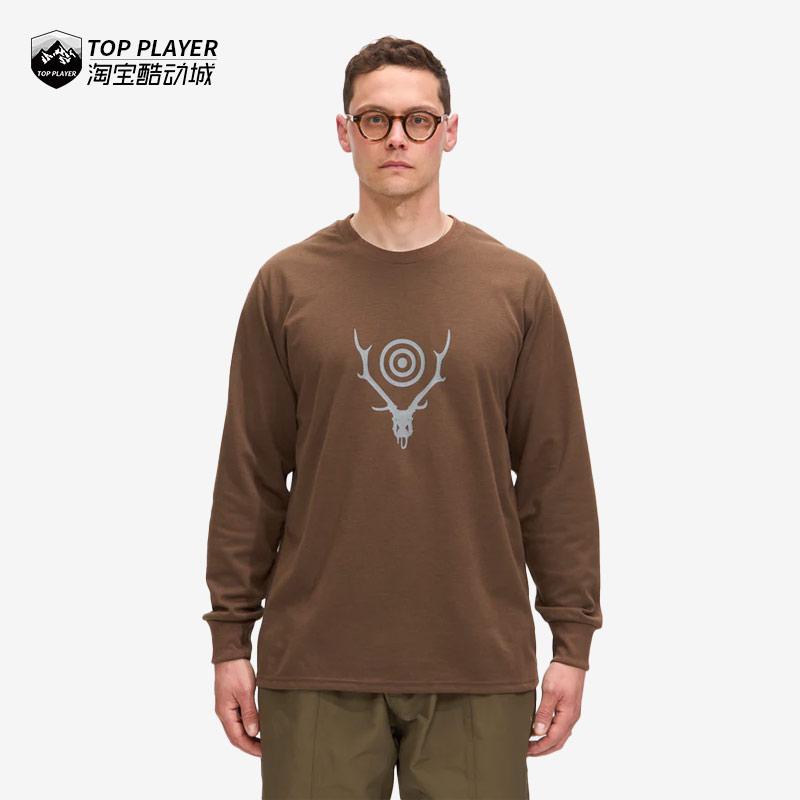 SOUTH2 WEST8 L/S Crew Neck 印花logo圆领长袖T恤套头上衣