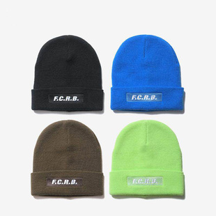男女保暖针织帽时尚 F.C.REAL Logo Embroidered 百搭线帽 BRISTOL