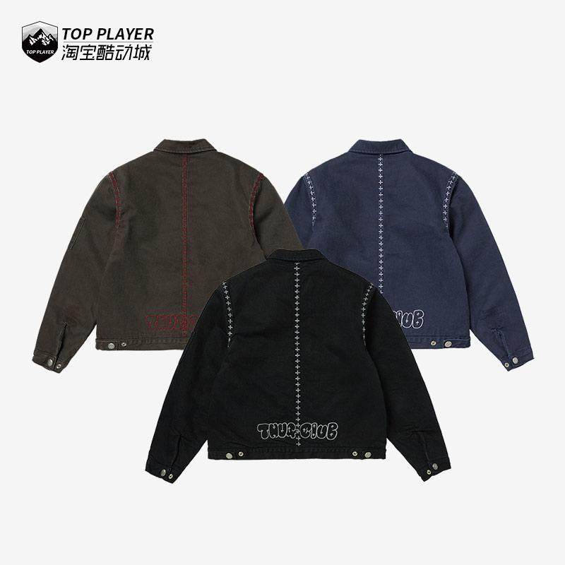 THUG CLUB x Dickies 高街休闲 秋冬新款男女牛仔夹克拉链外套