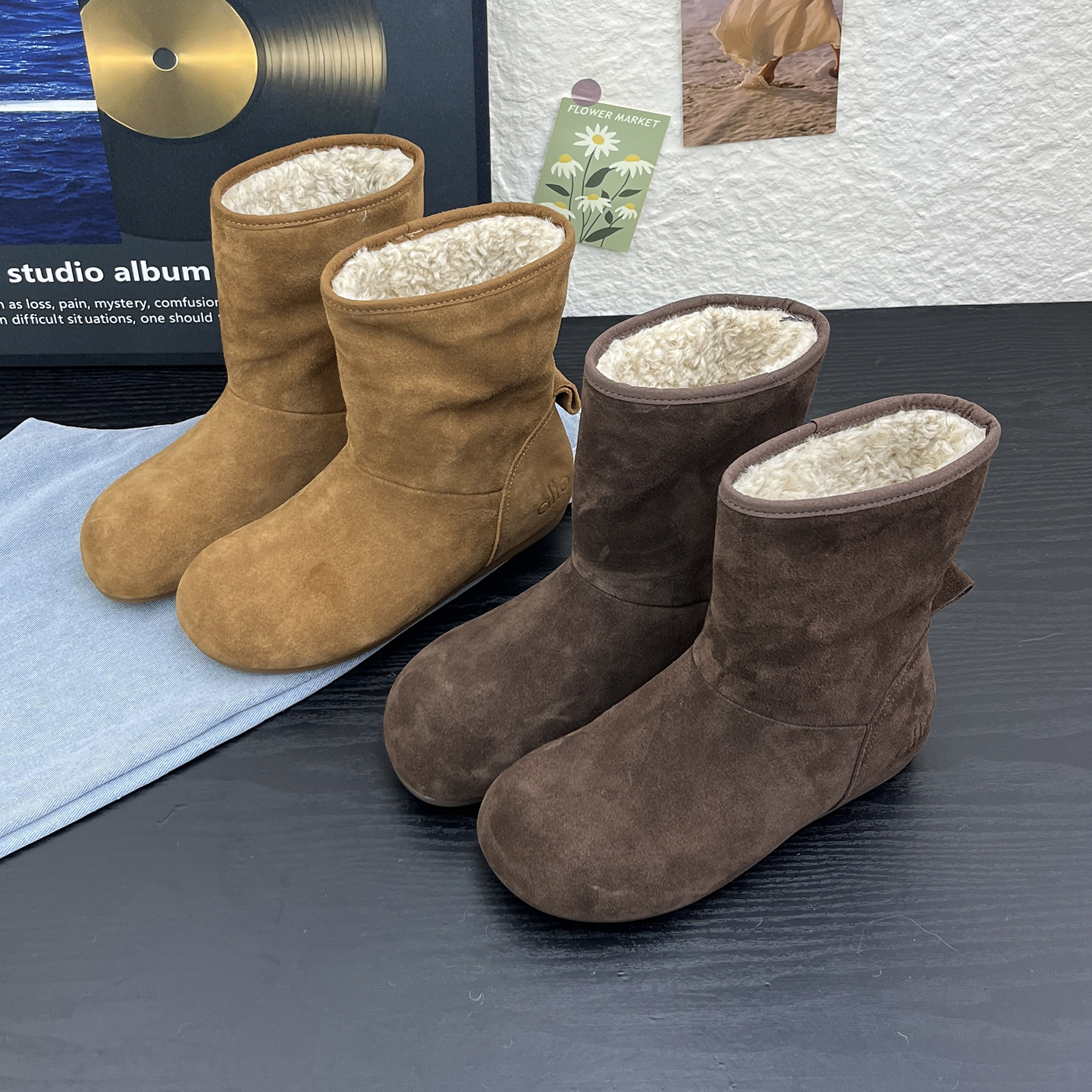 冬季内增高加绒加厚两穿雪地靴女