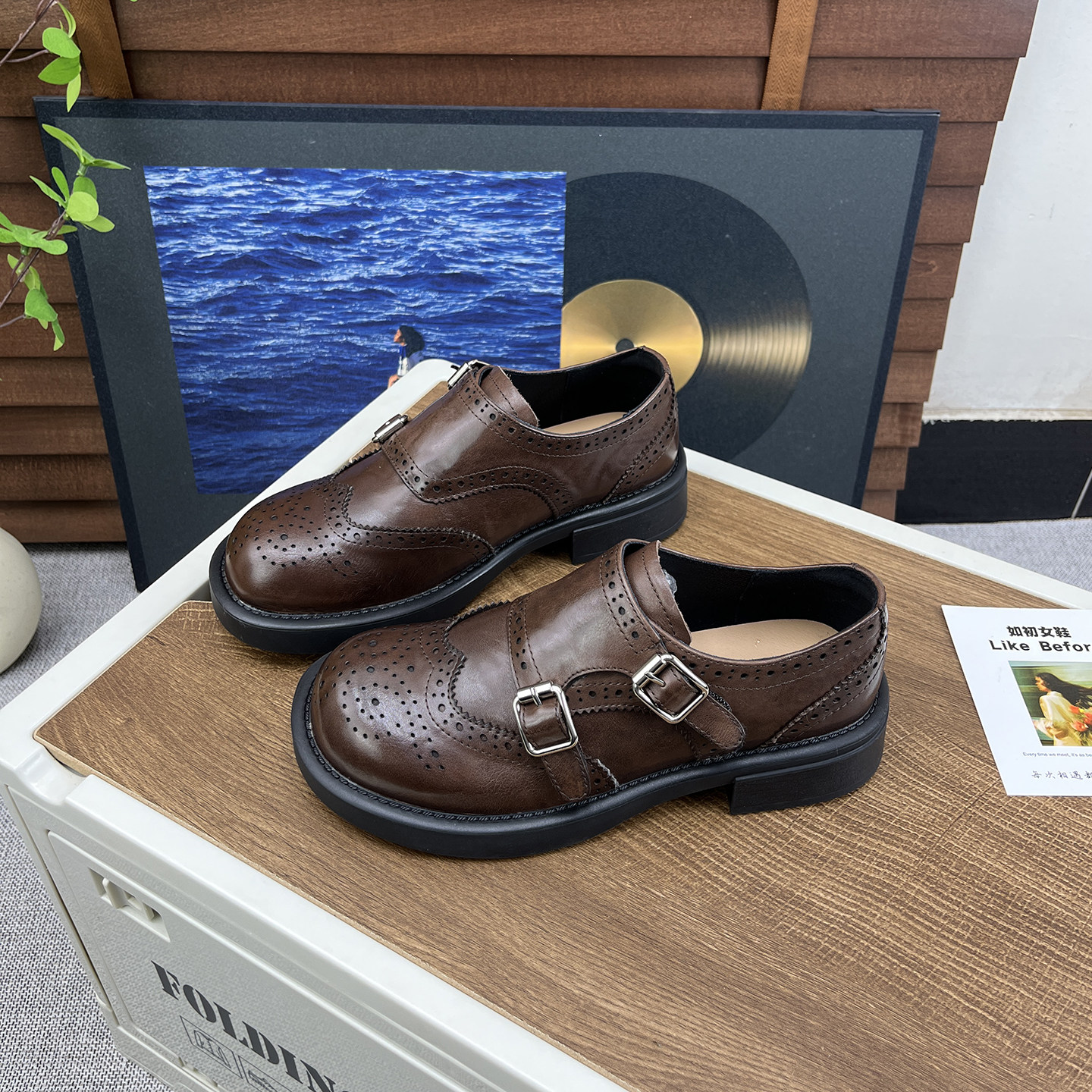 头层牛皮版~2026春季新款粗跟复古雕花布洛克鞋女英伦乐福鞋单鞋,女鞋,牛津鞋/布洛克鞋/德比鞋,淘宝优惠券,粉丝福利购,淘宝优惠卷