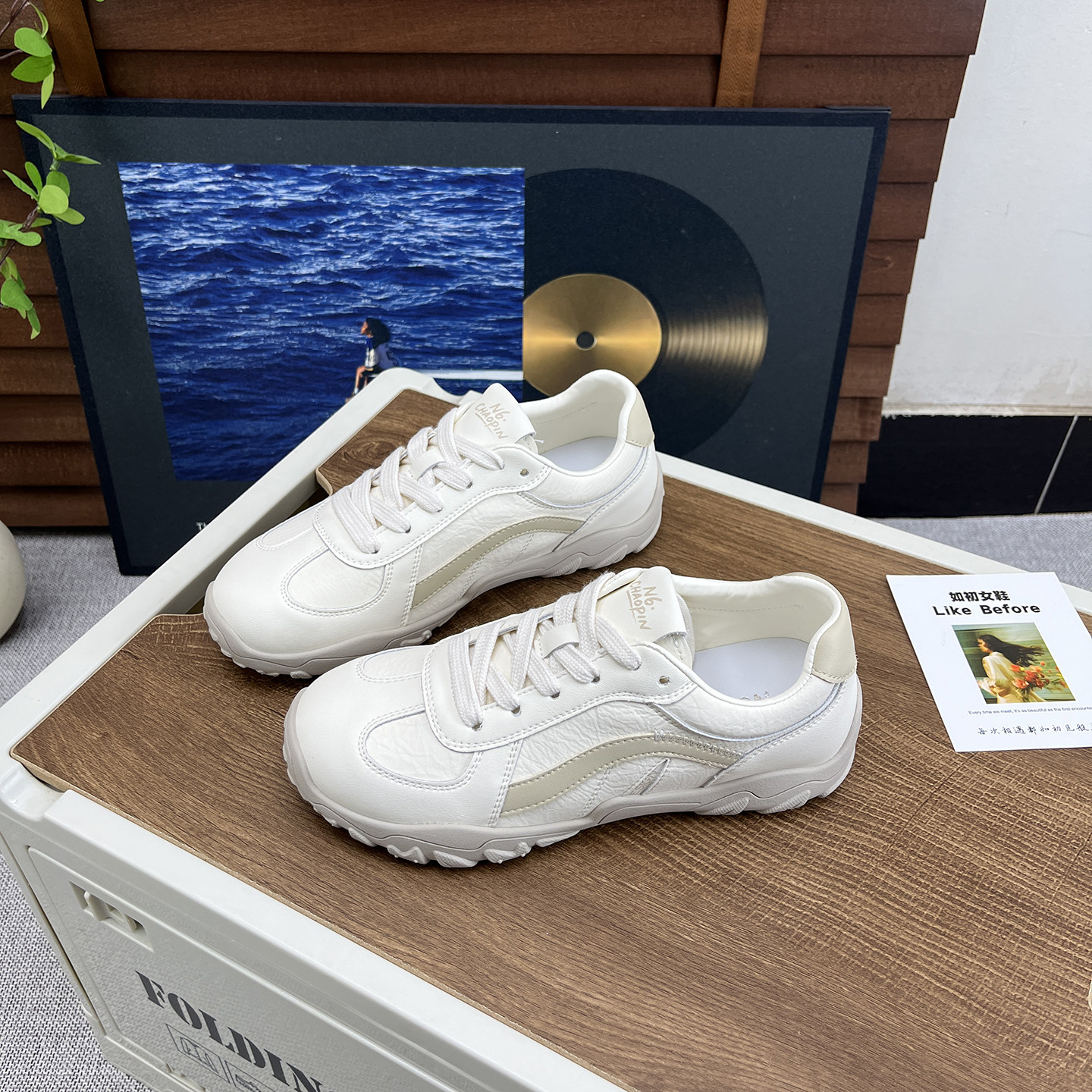 2026春季厚底百搭德训鞋女真皮圆头系带韩版软底舒适休闲运动鞋女,女鞋,时尚休闲鞋,淘宝优惠券,粉丝福利购,淘宝优惠卷