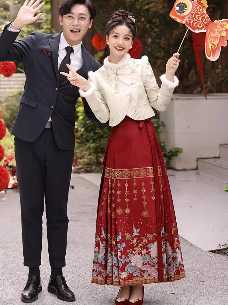 清仓/国风马面裙套装新款新中式敬酒服明制汉服新娘保暖订婚礼裙,女装/女士精品,汉服套装,淘宝优惠券,粉丝福利购,淘宝优惠卷