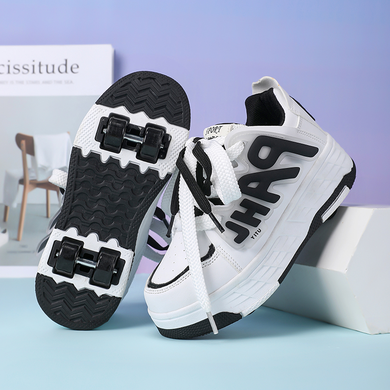 暴走鞋女童隐形四轮可拆卸轮滑鞋