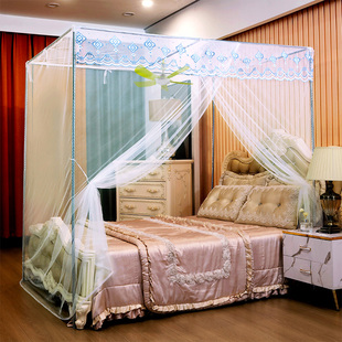 蚊帐2025新款家用卧室老式单双人大床单门落地1.5m一米二床文蚊帐