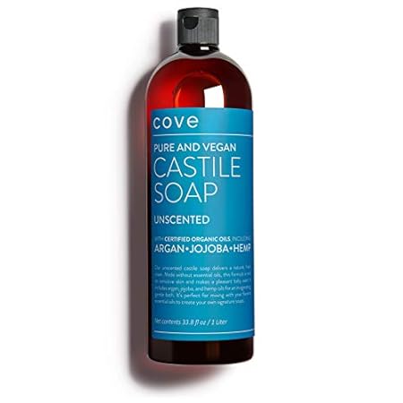 Cove Castile Soap Unscented - 1 Liter / 33.8 fl oz - Orga