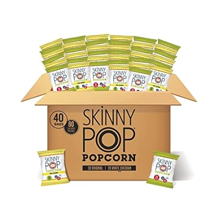 SkinnyPop Popcorn， Gluten Free， Non-GMO， Healthy Snacks，