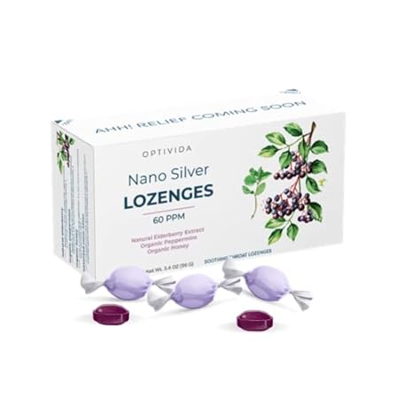 OPTIVIDA Health Natural Colloidal Silver Lozenges 60PPM E