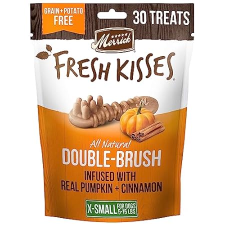 Merrick Fresh Kisses Natural Dental Chews， Treats Infused