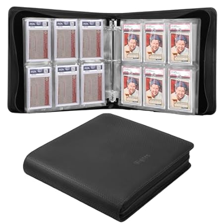 Graded Card Binder for 60 PSA Slabs， Protective Zippered