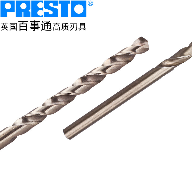 PRESTO 드릴 비트 코발트 함유 고속 강철 직선 생크 트위스트 드릴 팁 3.0 4.9MM