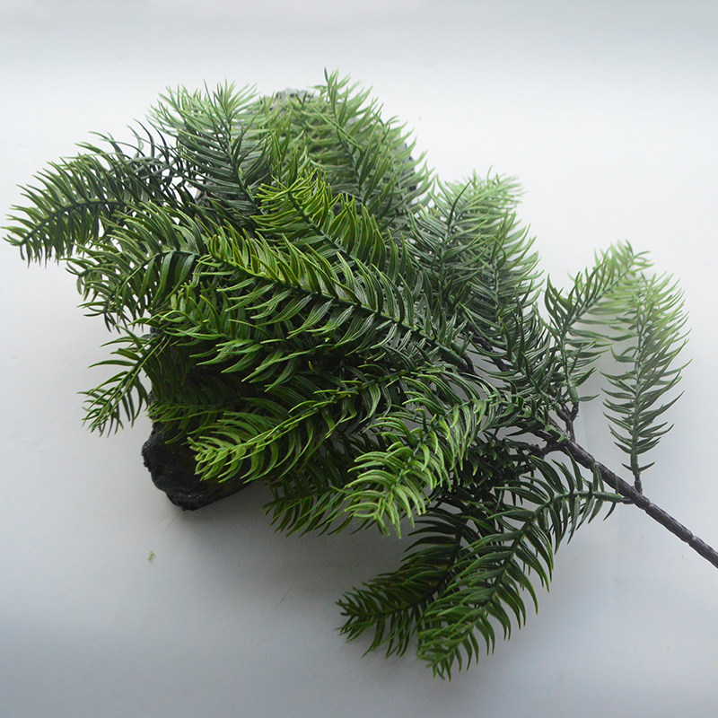 仿真树枝水杉铁杉银杉红豆杉油杉黄杉松树叶装饰绿植塑料叶子假叶