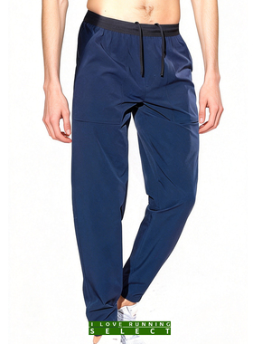 爱跑精选四季男户外运动徒步通勤休闲宽松收脚后拉链腰包锦纶长裤