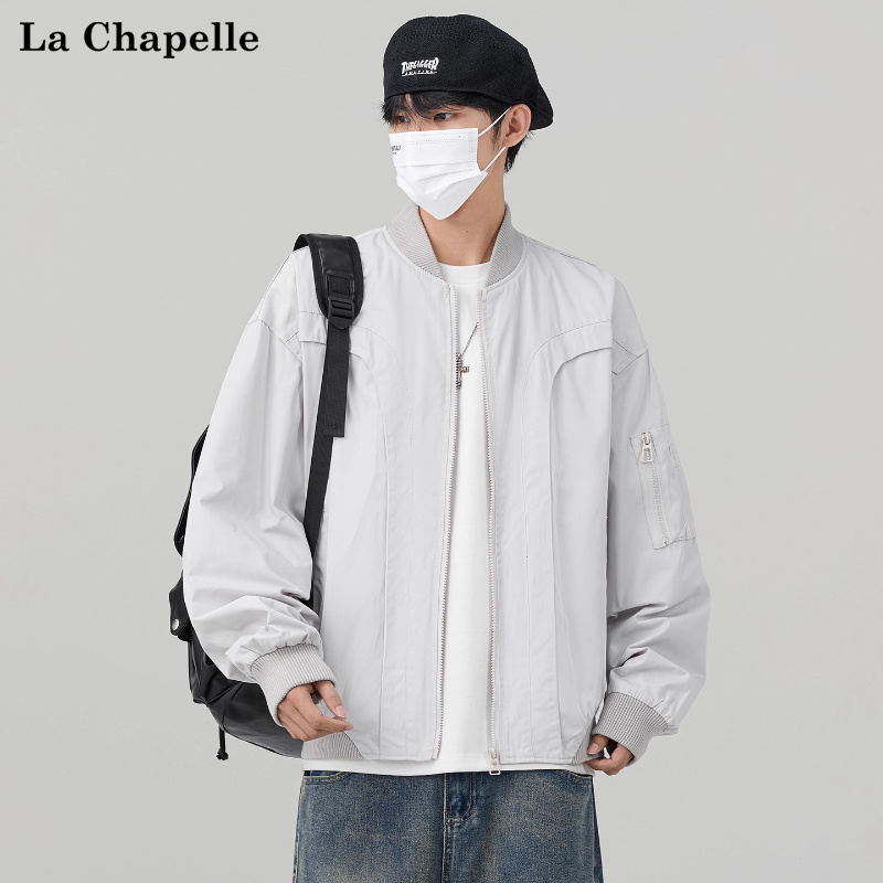 拉夏贝尔美式飞行夹克男秋冬新款复古cleanfit廓形外套简约拉链女