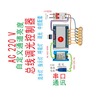 dmx512继电解码器484232220V10ALED照明灯光控制电机多通道