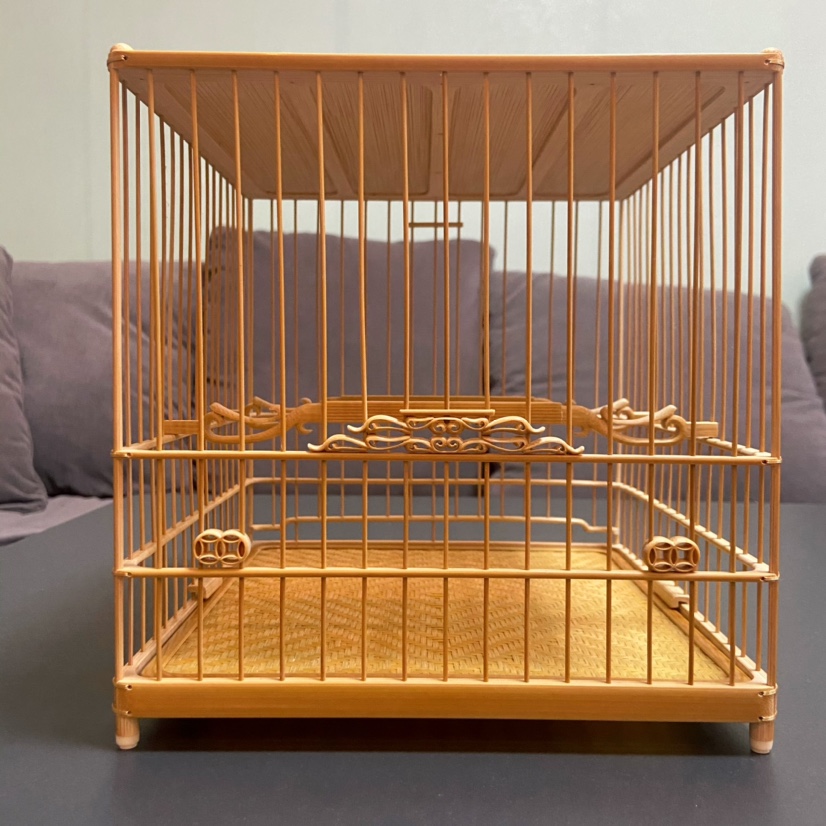 永华款绣眼笼留青板笼 竹笼 手工笼 南笼 方笼 杂鸟笼21乘21