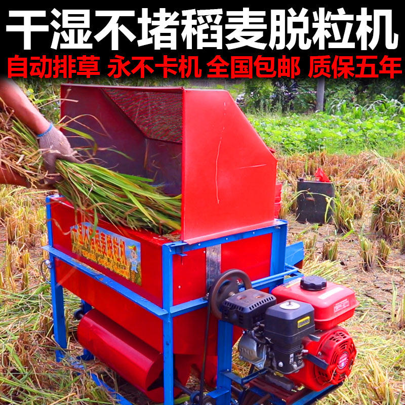 水稻脱粒机小型家用打谷机稻谷汽油机柴油新型农用电动油菜打禾机