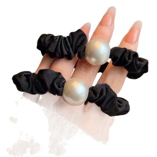 珍珠大肠发圈简约气质头绳女高弹力耐用皮筋女扎丸子头发绳头饰品