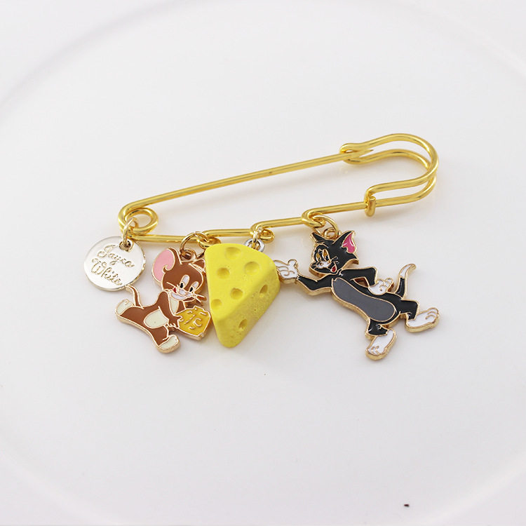 ins风可爱卡通猫老鼠杰瑞蛋糕胸针防走光别针包包徽章配饰品挂件,饰品/流行首饰/时尚饰品新,银饰胸针,淘宝优惠券,粉丝福利购,淘宝优惠卷