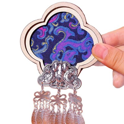 非遗宋锦仿苗银冰箱贴DIY