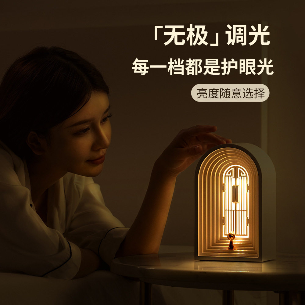 北欧桌面台灯復古灯具创意床头装饰小夜灯卧室客厅充电蓝牙音箱