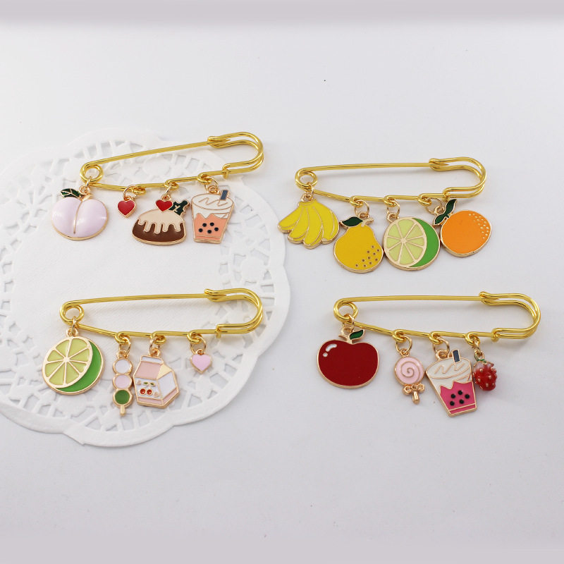 清新夏日水果系列胸针蜜桃网红奶茶樱桃草莓少女别针徽章收腰配饰,饰品/流行首饰/时尚饰品新,银饰胸针,淘宝优惠券,粉丝福利购,淘宝优惠卷