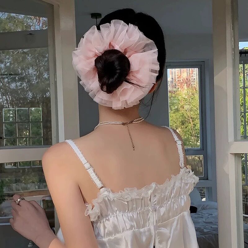 法式温柔蕾丝芭蕾风网纱