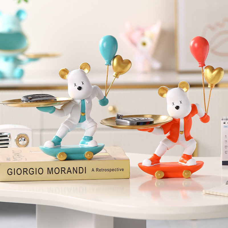 创意气球暴力熊托盘 简约现代电视柜玄关客厅家居摆件装饰工艺品,商务/设计服务,礼品/工艺品/饰品设计,淘宝优惠券,粉丝福利购,淘宝优惠卷