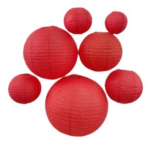 大红福字纸灯笼手工diy彩色古风花灯挂饰新年元宵节节庆装饰